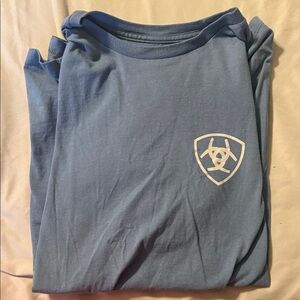 Ariat Blue Graphic Tee with Multicolor Design